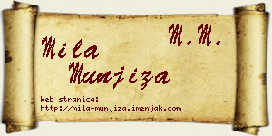 Mila Munjiza vizit kartica